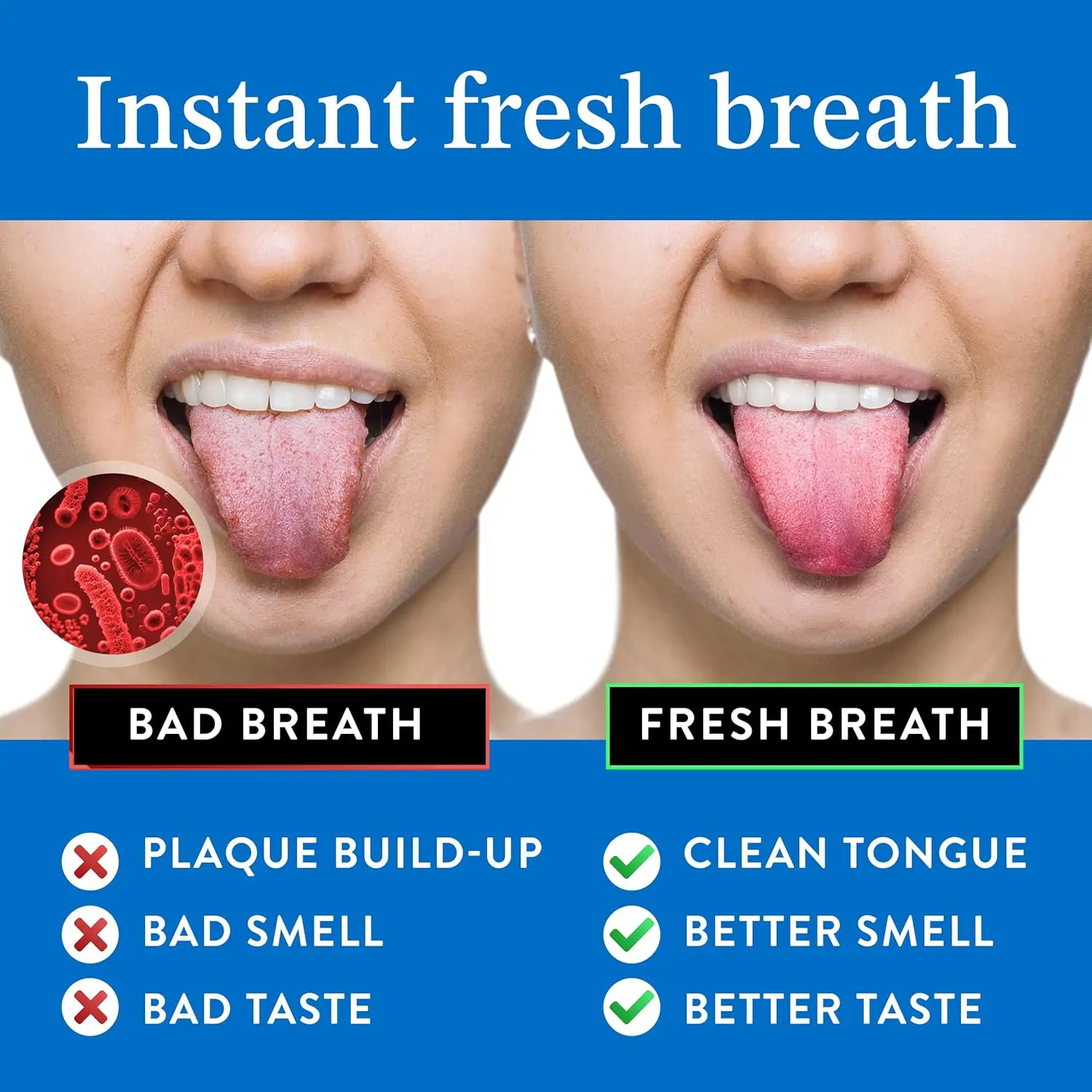 This stainless steel tongue scraper 2-pack with a case offers an effective and durable solution for reducing bad breath and cleaning your tongue.