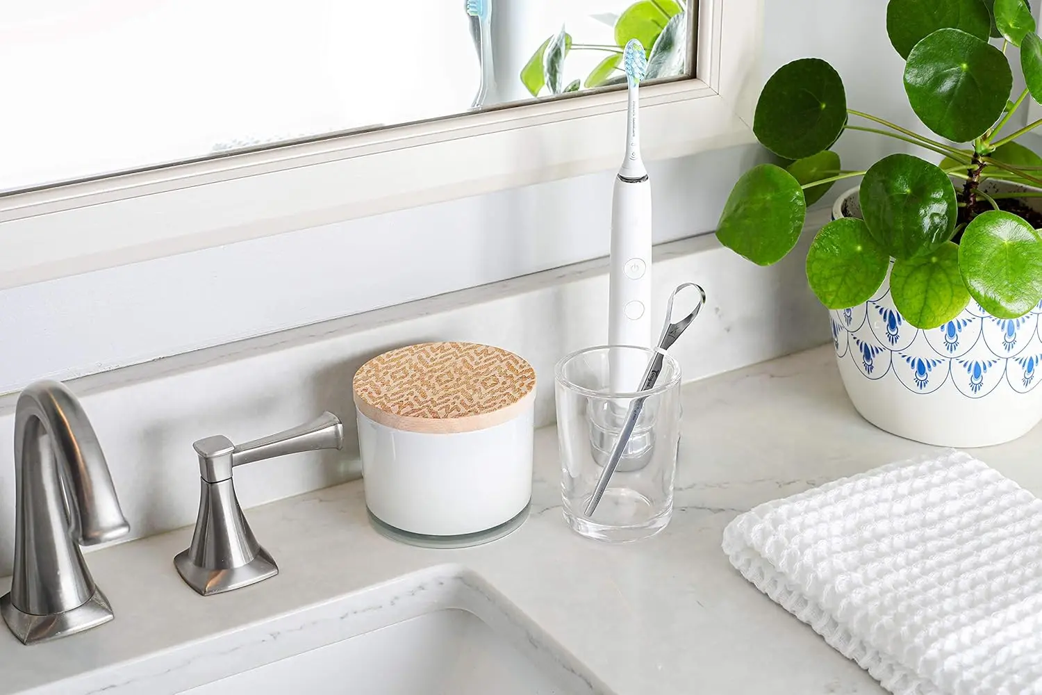 This stainless steel Tongue Sweeper Pro is a durable and hygienic tongue cleaner for effective oral hygiene and fresh breath.