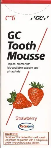 GC Tooth Mousse in Strawberry flavor provides durable and long-lasting extra protection for teeth.