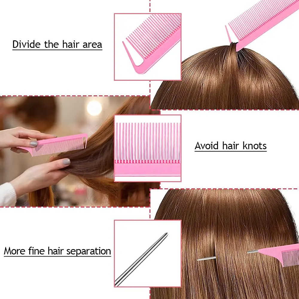 This four-piece pink hair styling kit includes topsy tail tools, a braid maker, a ponytail tool, and a hair rubber band remover cutter for creating beautiful hairstyles.