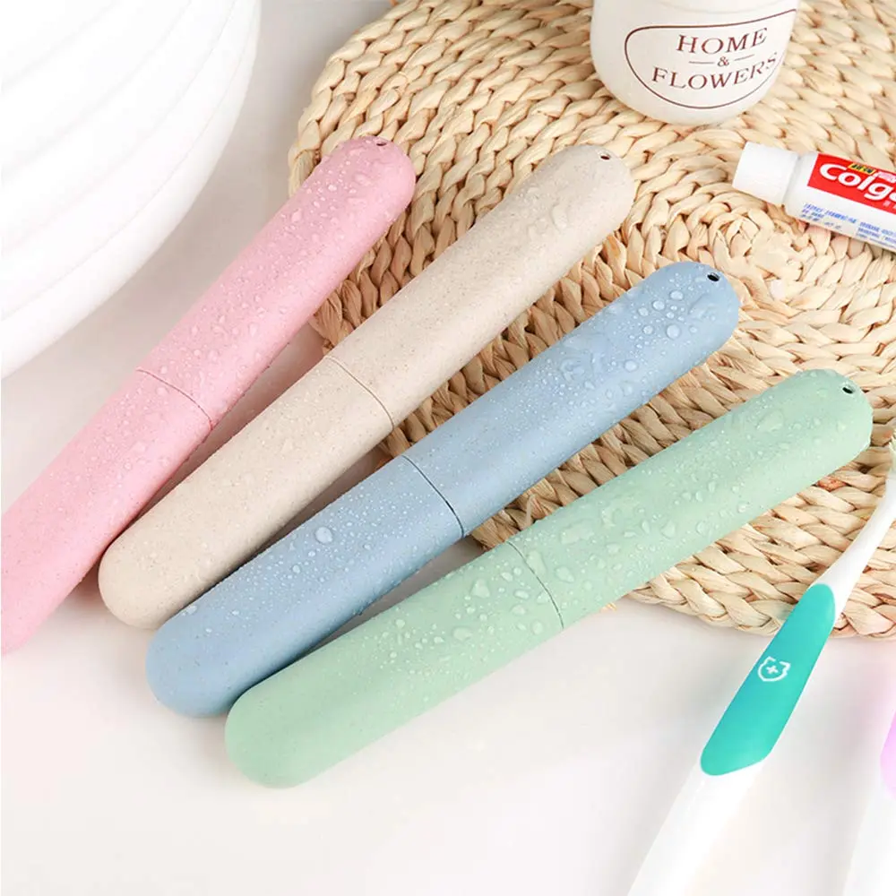 This 4 pack of travel toothbrush cases in green, blue, white and pink, are made of safe, high quality PP eco-material, perfect for travel, camping, or home use.