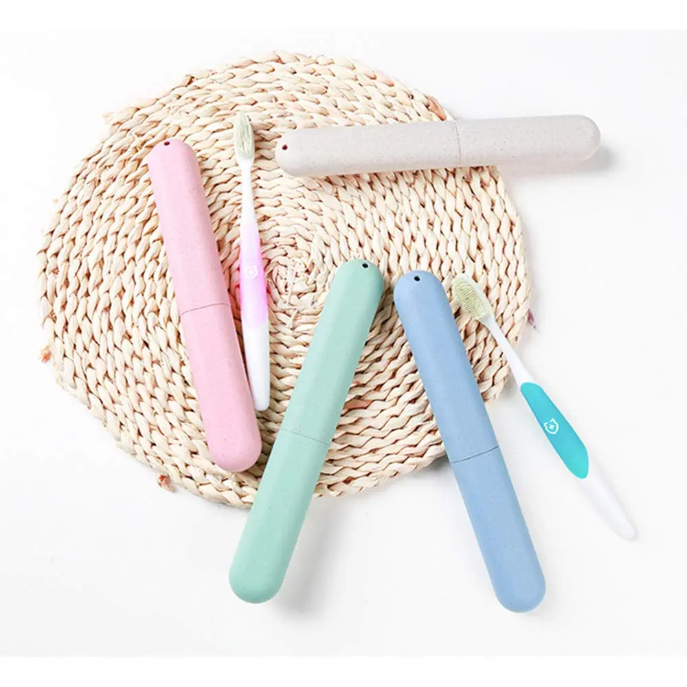 This 4 pack of travel toothbrush cases in green, blue, white and pink, are made of safe, high quality PP eco-material, perfect for travel, camping, or home use.
