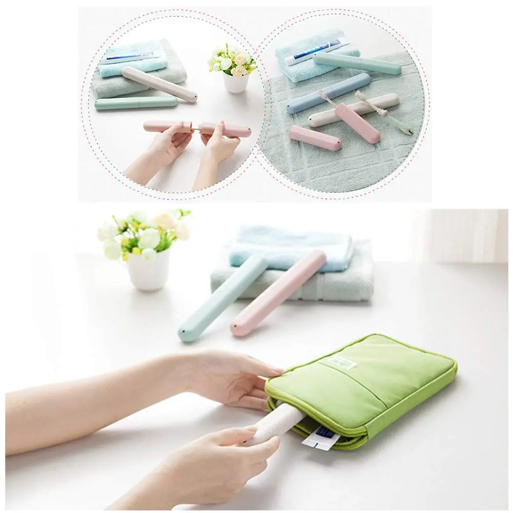 This 4 pack of travel toothbrush cases in green, blue, white and pink, are made of safe, high quality PP eco-material, perfect for travel, camping, or home use.