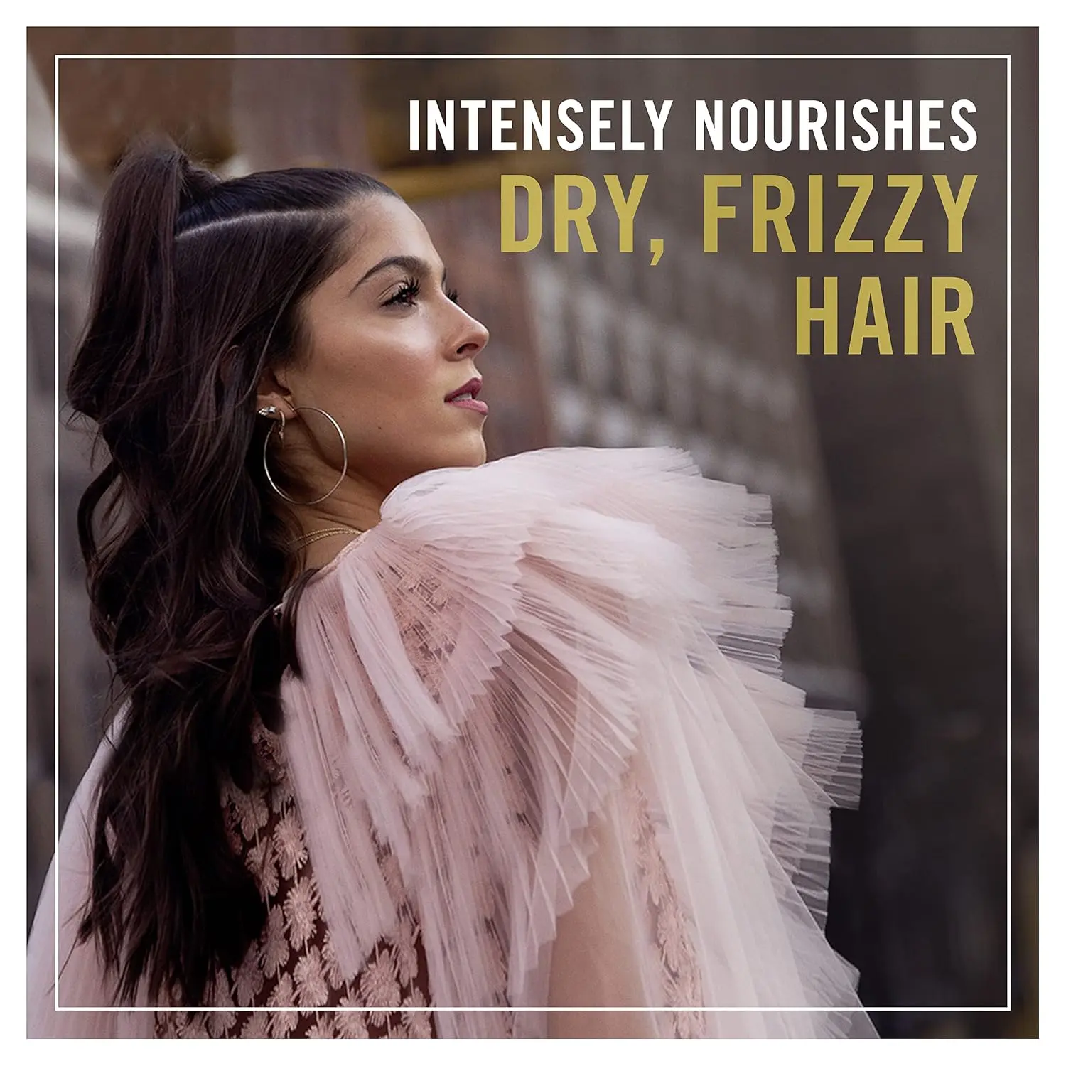 A jar of TRESemmé Keratin Smooth Deep Smoothing Mask promising soft, shiny, and frizz-free hair with keratin and marula oil.