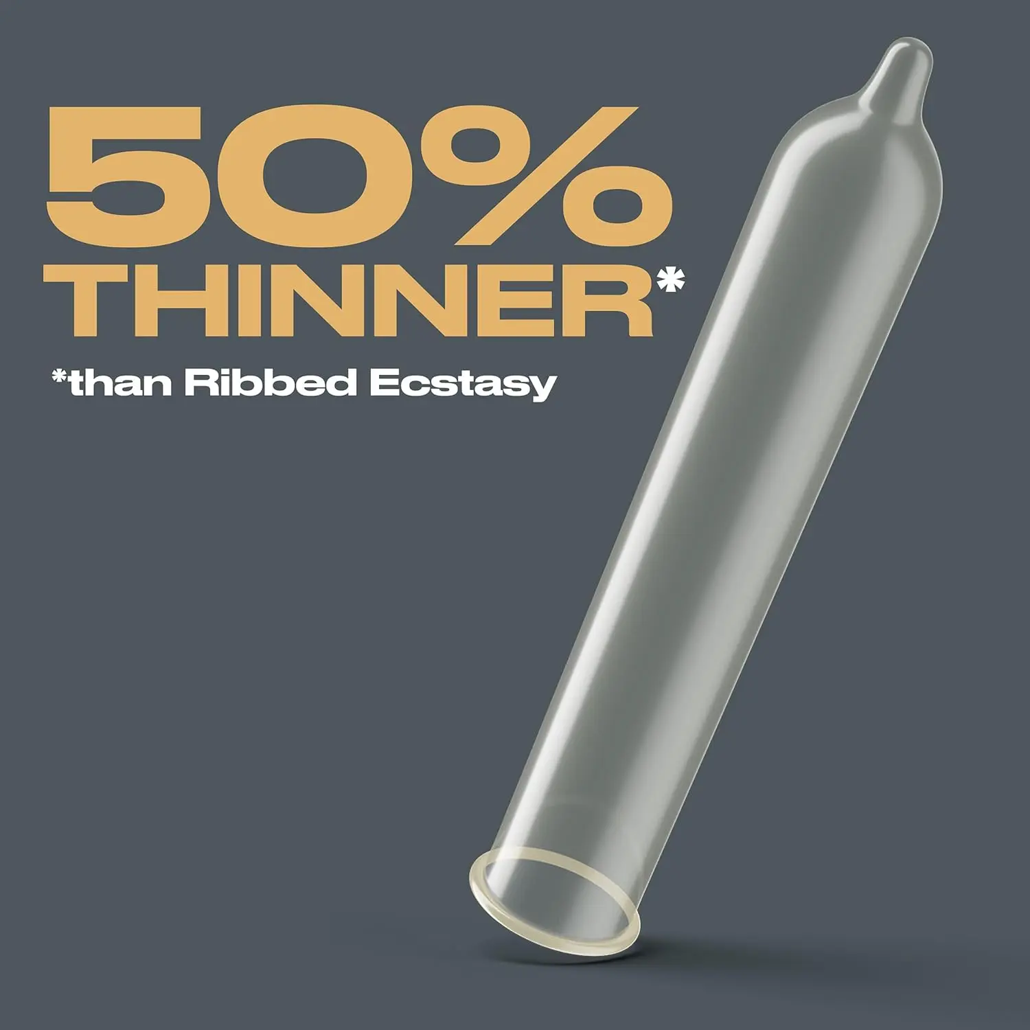 A 24-count box of Trojan Bareskin condoms, known for their thinness and silky smooth lubricant to enhance sensitivity and comfort.