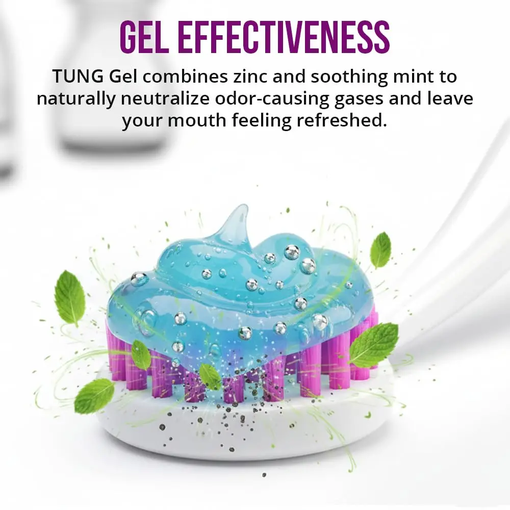 The Original TUNG Brush gently removes odor-causing bacteria from your tongue for fresher breath and a cleaner mouth.