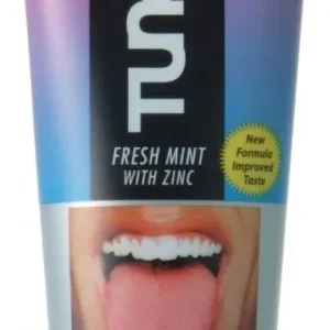 Tung Gel fresh mint tongue cleaner helps remove bacteria from tongue crevices and neutralize bad breath with its zinc compound.