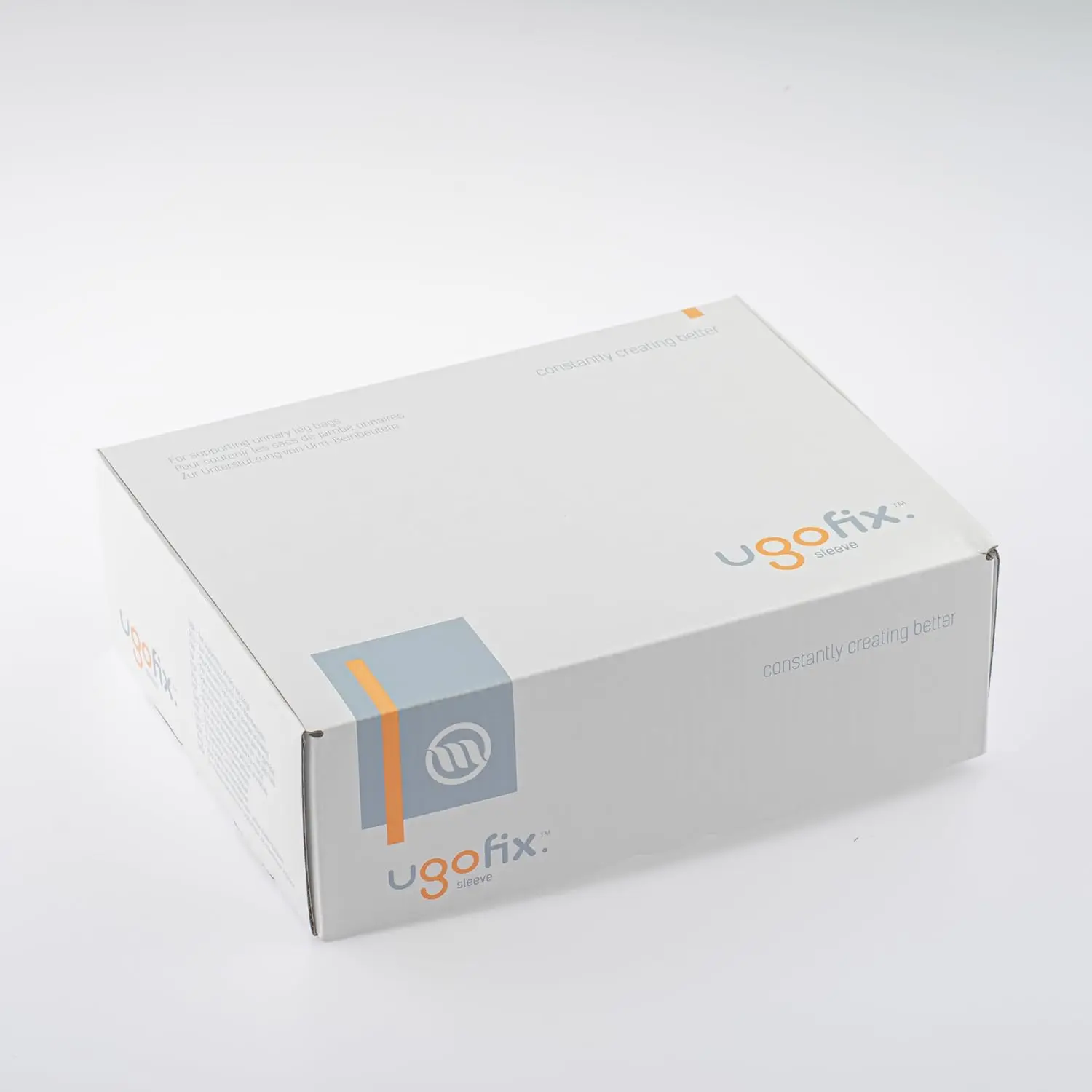 Pack of four Ugo Fix Sleeves providing comfortable and discreet catheter leg bag support, reducing skin irritation and offering a secure fit for active lifestyles.