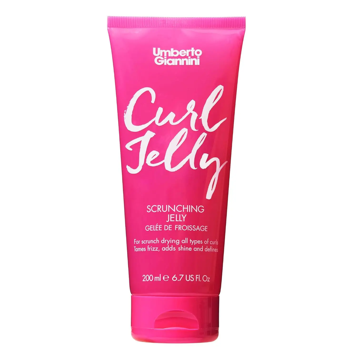 Umberto Giannini Curl Jelly defines and enhances natural curls and waves, controls frizz, and adds shine, leaving hair looking healthy and defined.
