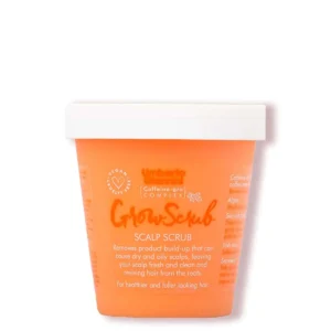 Umberto Giannini Grow Scrub gently exfoliates the scalp, removing buildup and promoting hair growth with its vegan and cruelty-free formula.