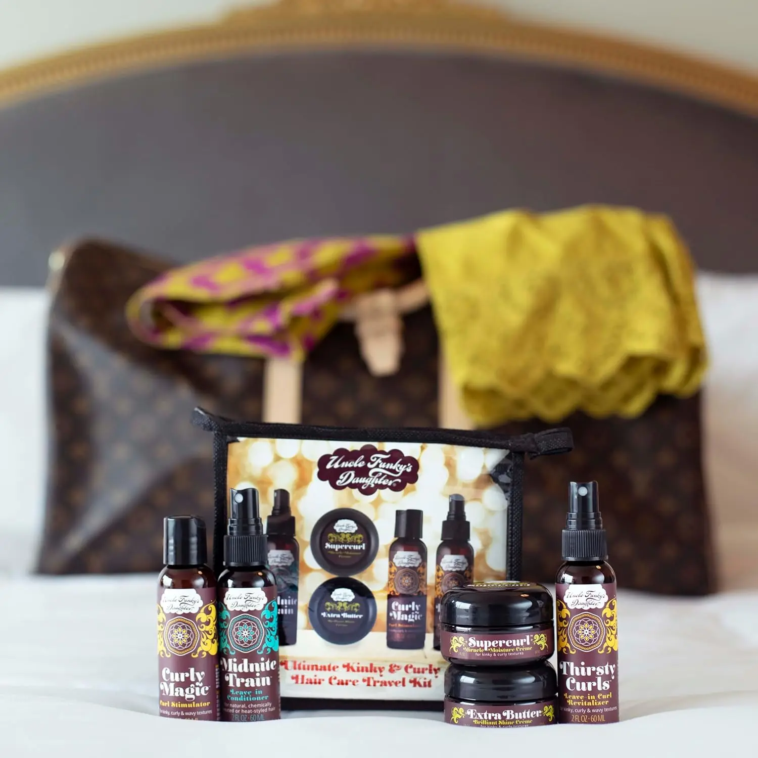 Uncle Funky's Daughter ultimate kit for achieving beautifully defined kinky and curly hair.