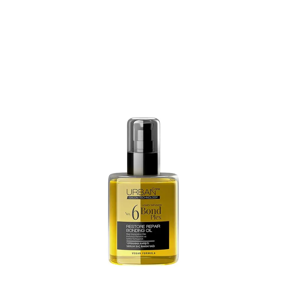 Urban Care Bond Plex hair oil restores and strengthens damaged hair, protecting it from breakage and heat damage, for a healthy, soft, and brighter look.