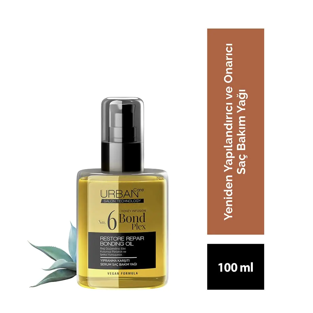 Urban Care Bond Plex hair oil restores and strengthens damaged hair, protecting it from breakage and heat damage, for a healthy, soft, and brighter look.