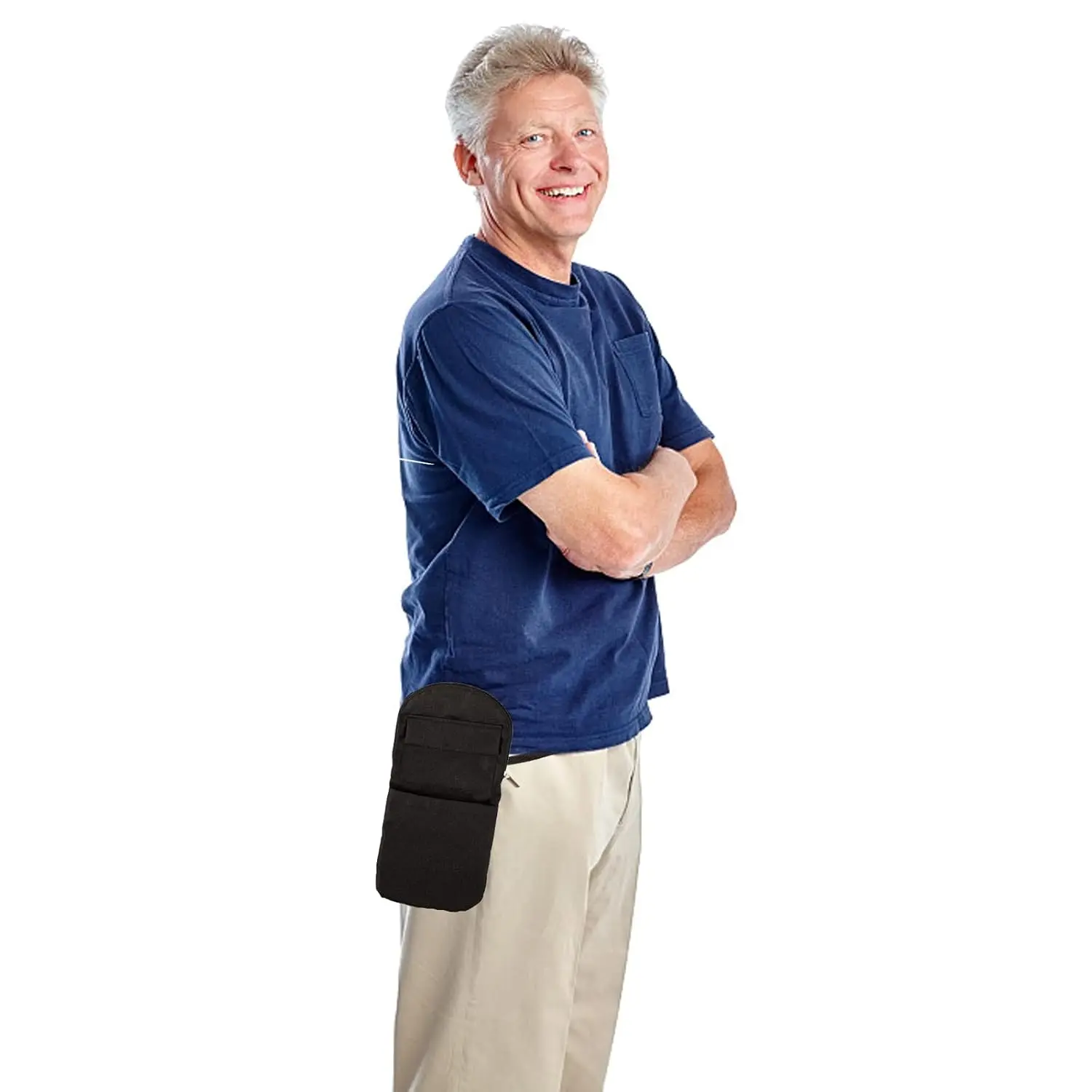 Conceal and carry your urine drainage bag discreetly with this adjustable waist bag holder, featuring a catheter pipe cover for added privacy and convenience.
