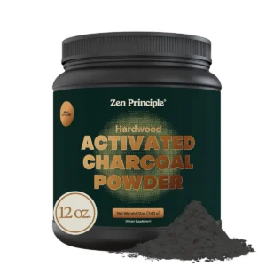 All natural activated charcoal powder made in the USA from hardwood trees, perfect for teeth whitening, skin rejuvenation, hair health, and body detoxification.