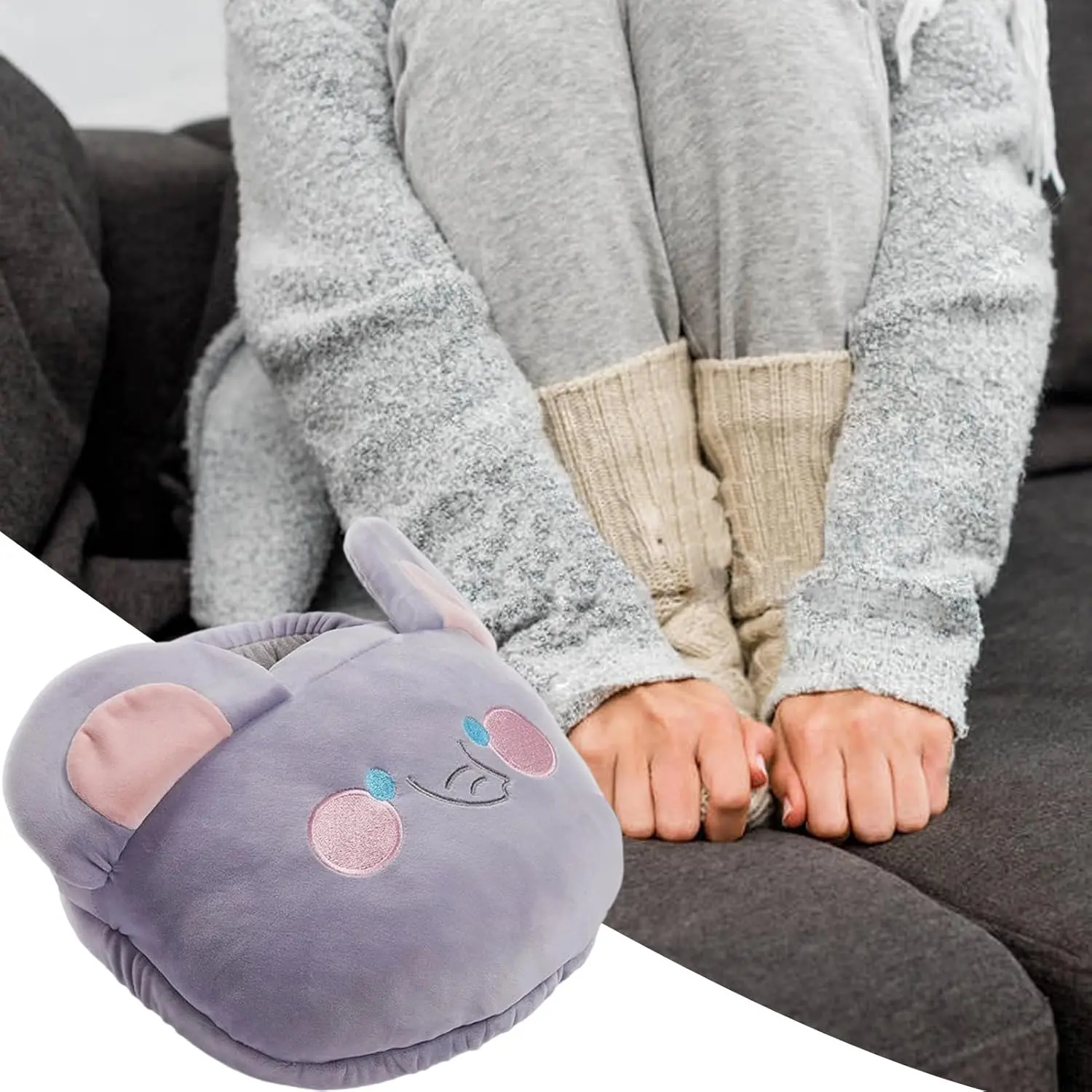 This USB foot warmer provides instant, safe, and space-saving warmth with its intelligent heating system, overheat protection, and removable liner, making it perfect for under-desk use in offices or cozy relaxation at home during the winter.