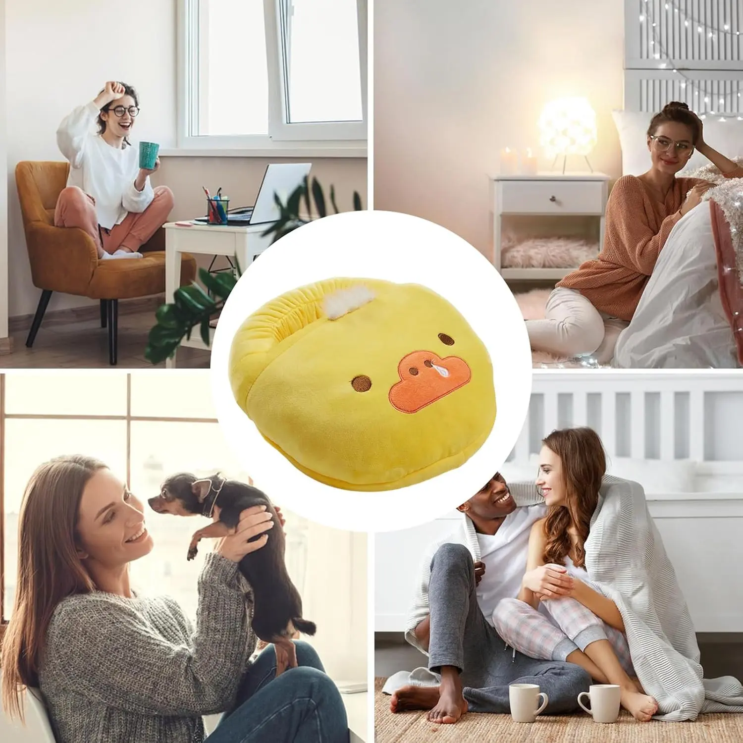 This USB foot warmer pad provides fast, safe, and energy-efficient heat for cold feet at home or under a desk, featuring a washable liner and a portable, space-saving design.