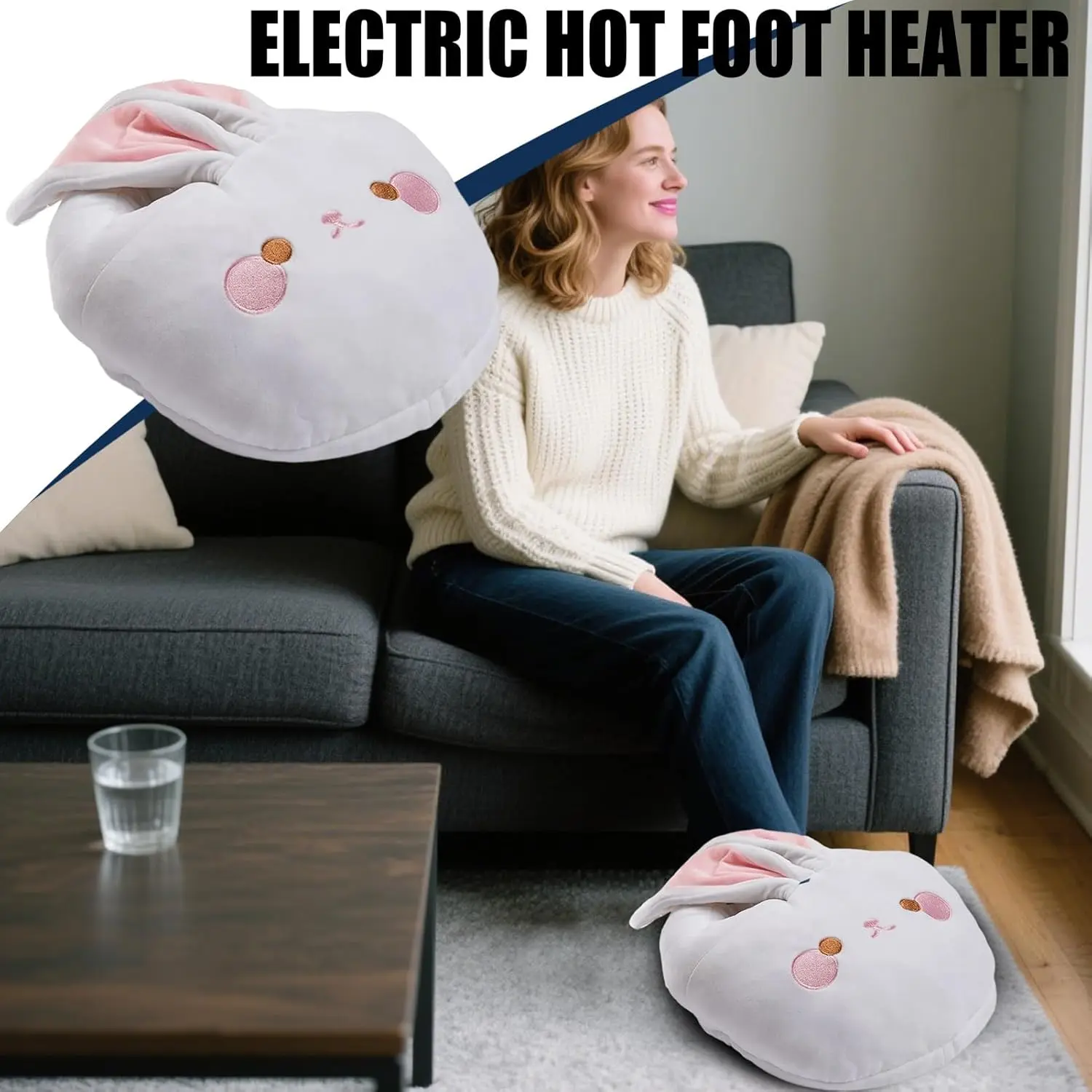 This USB foot warmer pad delivers instant and consistent warmth for comfortable all-day use in homes, offices, and dorms, featuring a removable liner and flame-retardant design.