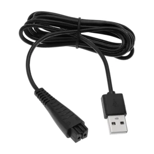 This replacement USB charging cable provides safe and fast charging for Panasonic epilator models ES-LA63, ES-LA93, and more, featuring over-voltage and over-current protection.