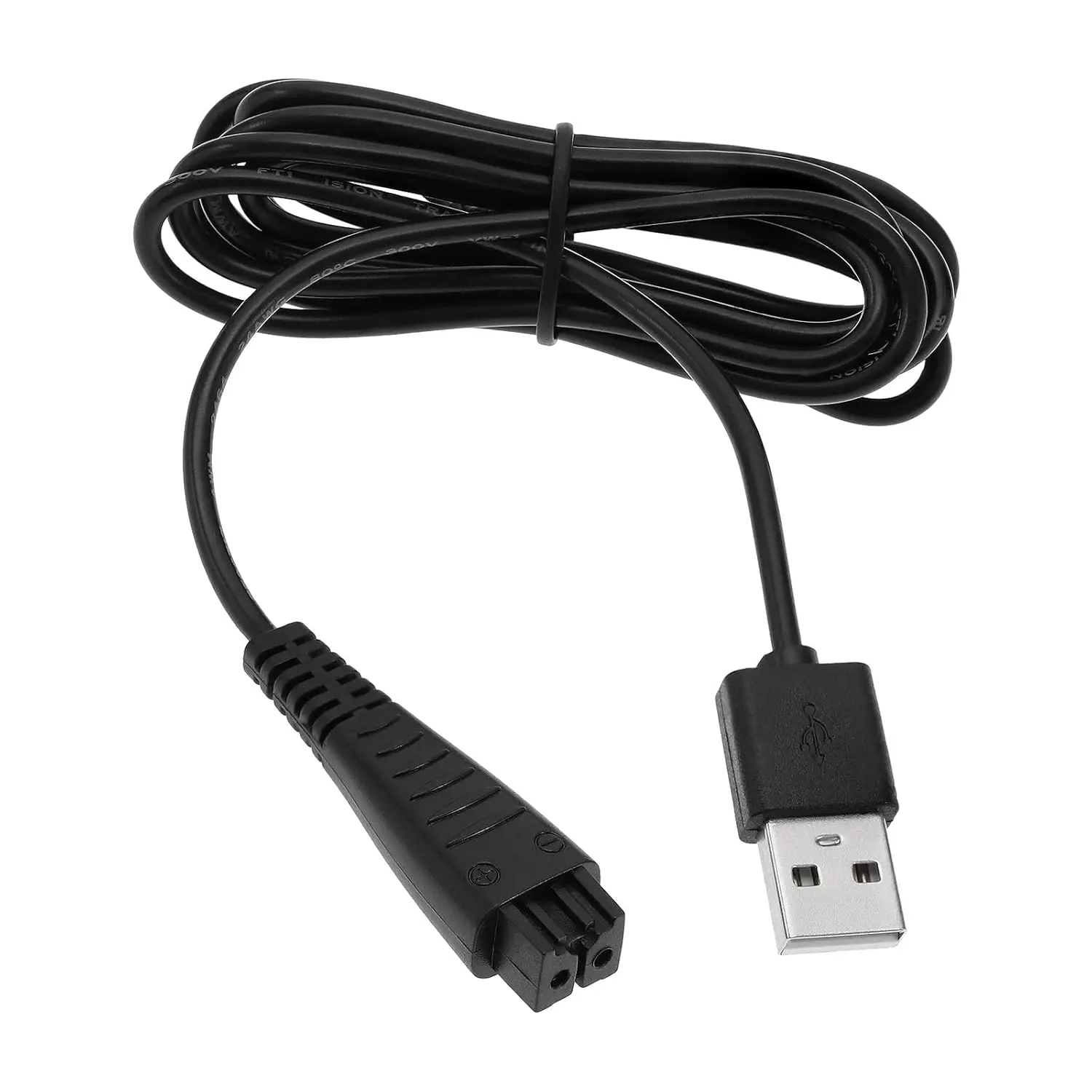 This replacement USB charging cable provides safe and fast charging for Panasonic epilator models ES-LA63, ES-LA93, and more, featuring over-voltage and over-current protection.