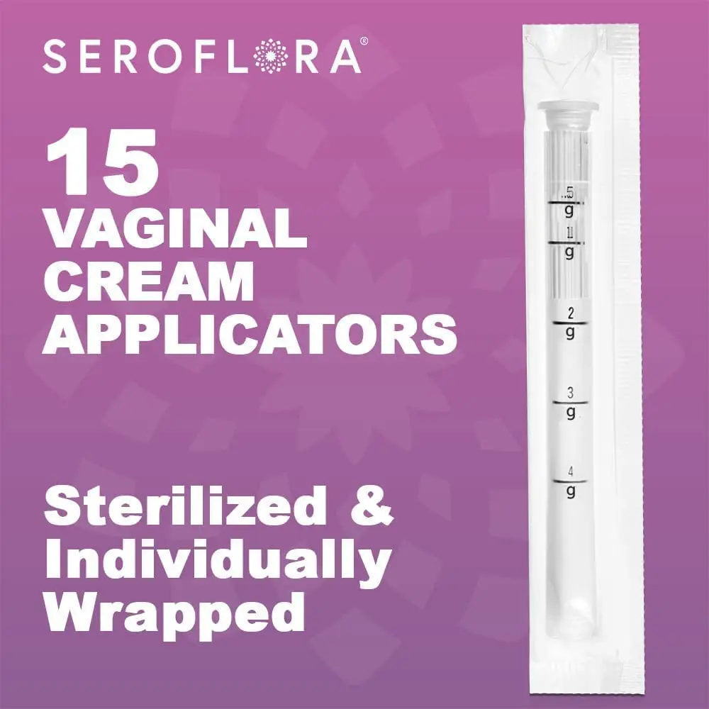 This pack of 15 disposable vaginal cream applicators are individually wrapped for sterile and mess-free application of creams, gels, and lubricants.