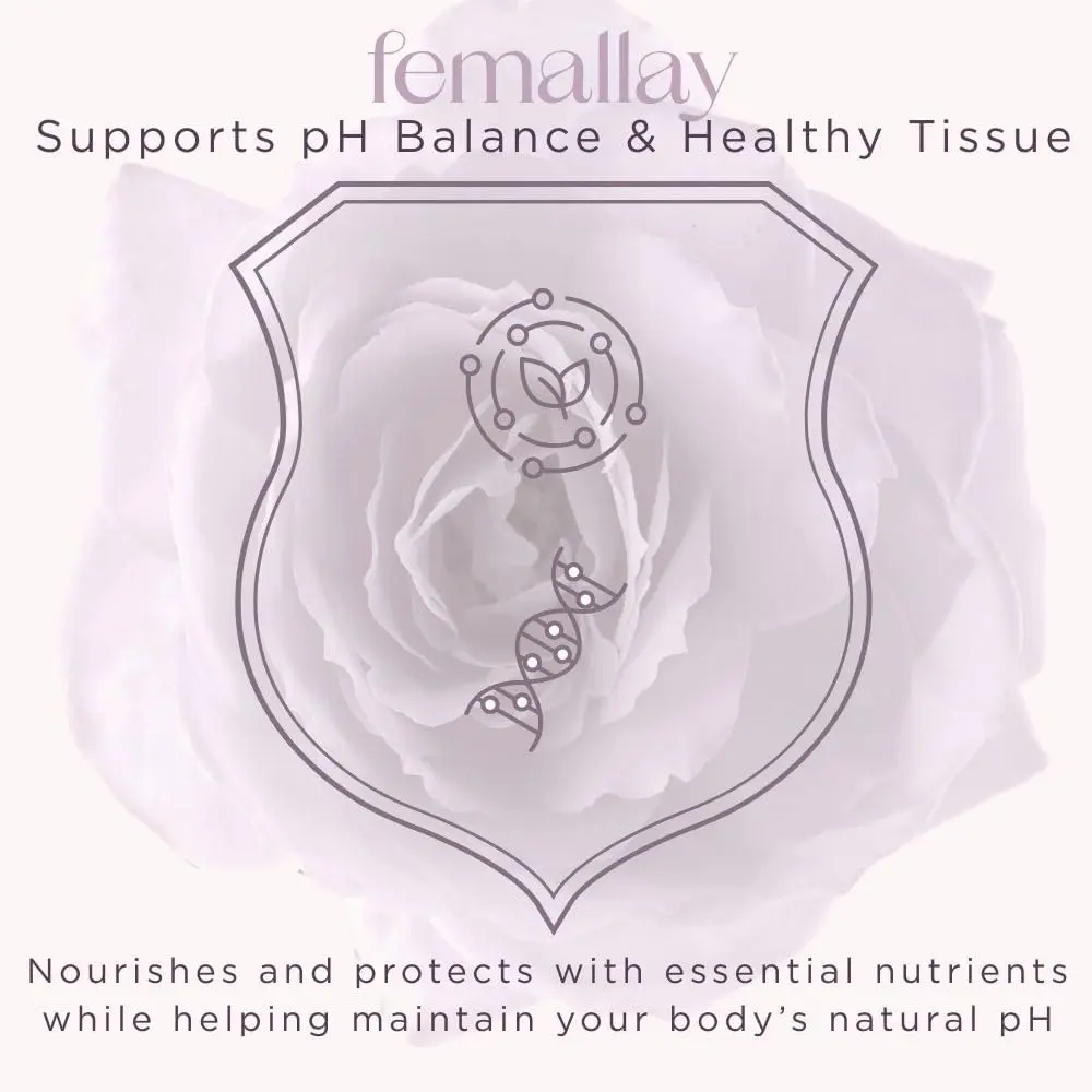 Femallay vaginal moisturizer suppositories provide calming, soothing, and deeply hydrating feminine care to relieve dryness, itching, burning, and restore natural moisture.
