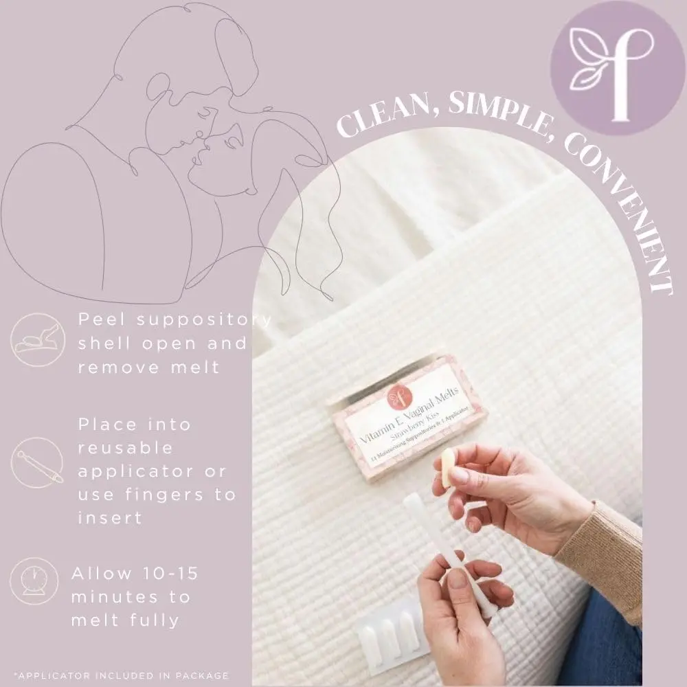 Femallay vaginal moisturizer suppositories provide calming, soothing, and deeply hydrating feminine care to relieve dryness, itching, burning, and restore natural moisture.