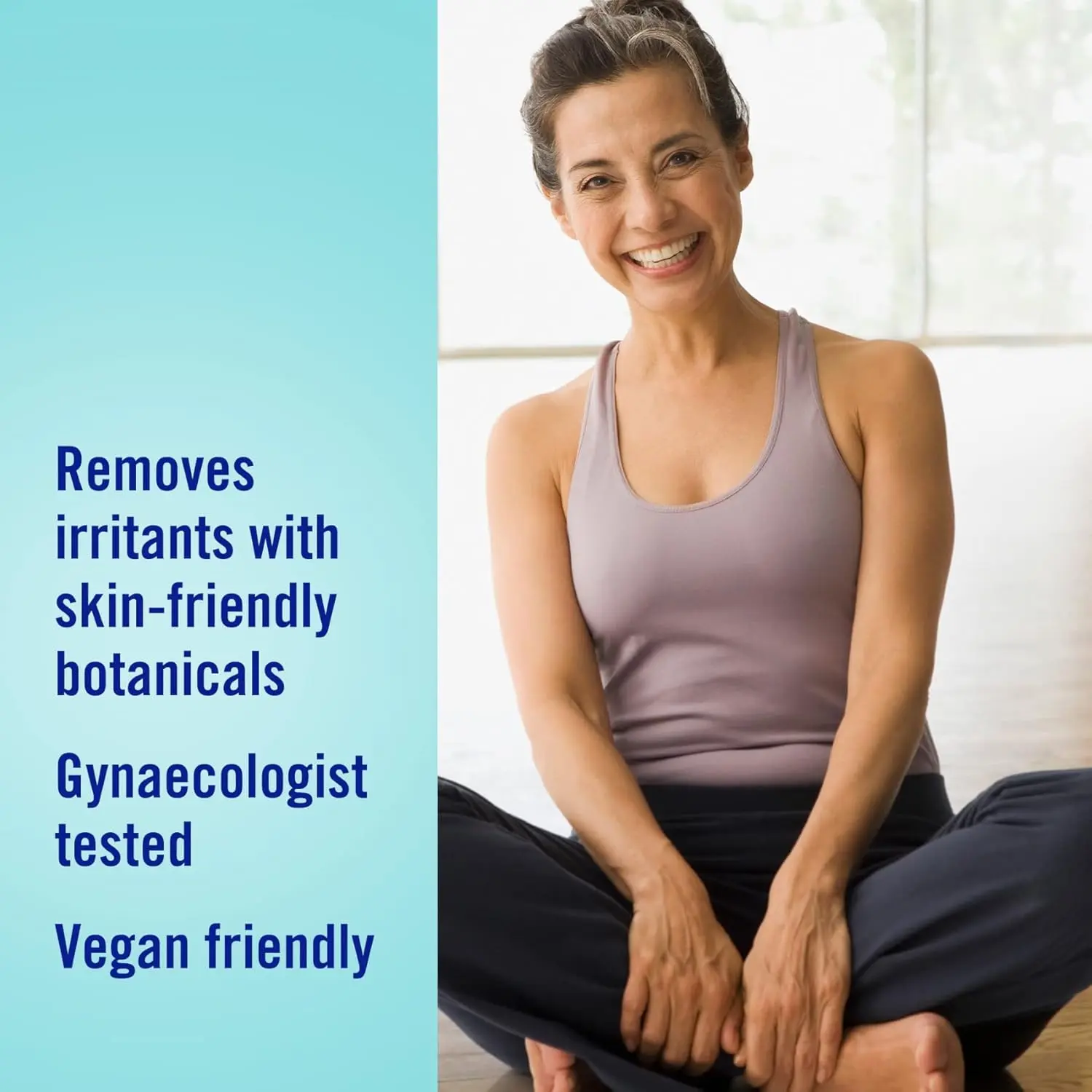 Vagisil 2-in-1 intimate wash for bladder weakness, formulated with aloe and chamomile, gently cleanses, soothes sensitive skin and provides 24-hour odour protection.