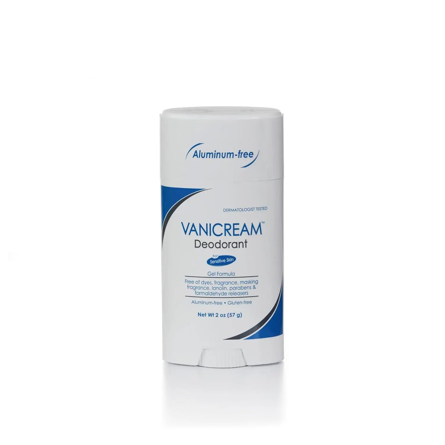 Vanicream aluminum-free deodorant for sensitive skin, a clear gel formula free of fragrance, gluten, dyes, and other irritants.