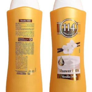 This is a natural vanilla milk shower gel that gently cleanses and softens skin.