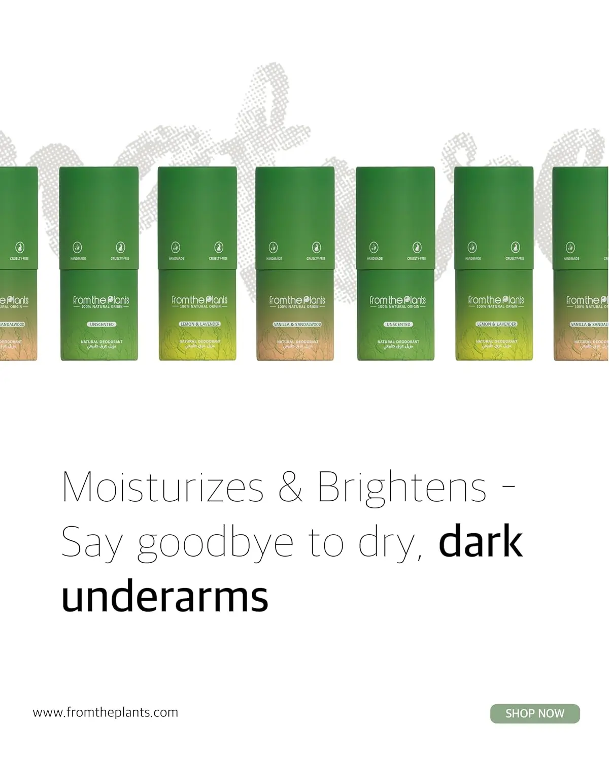 Natural vanilla sandalwood deodorant handmade in UAE with plant-based, vegan, and cruelty-free ingredients for long-lasting odor protection and sensitive skin.