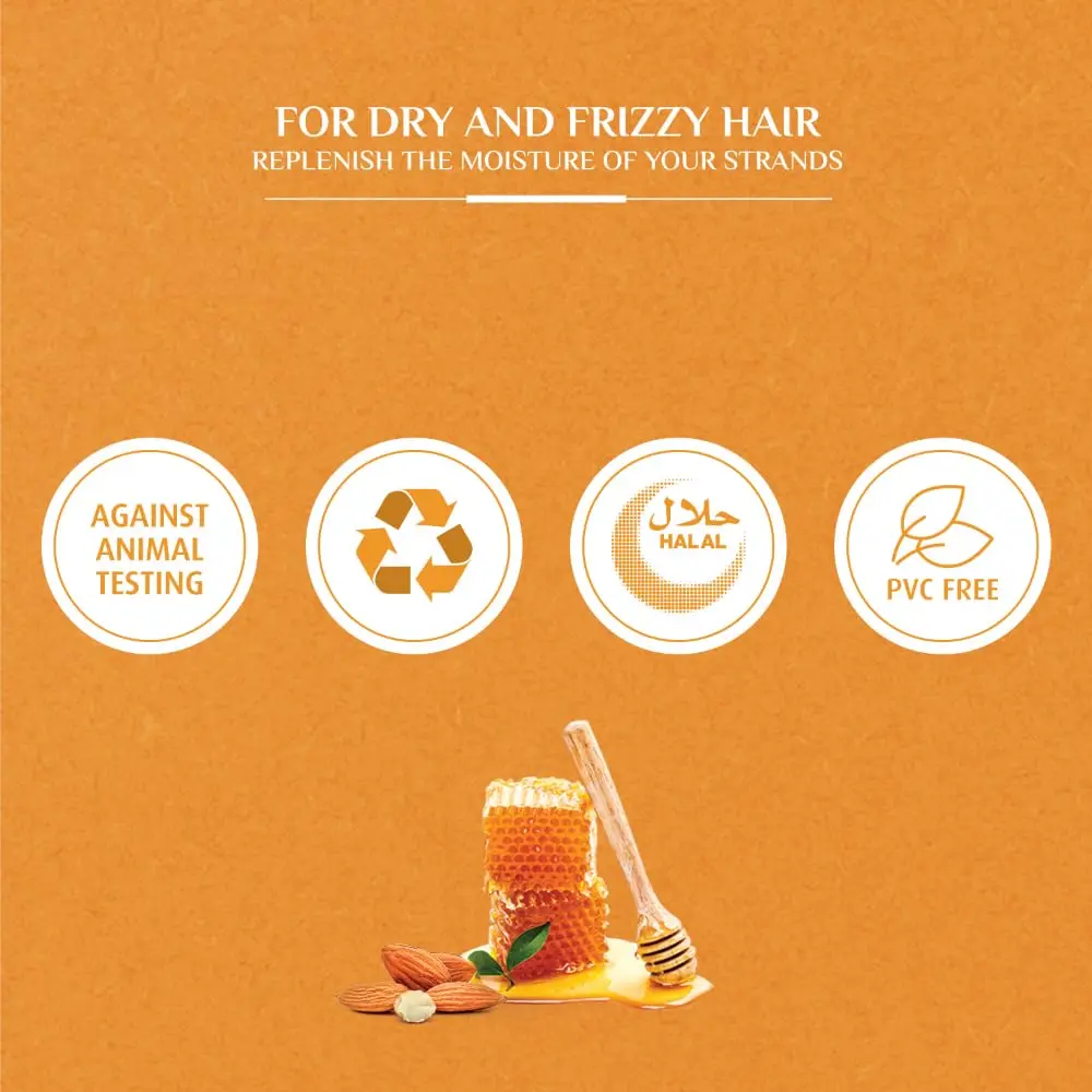 Vatika Naturals almond and honey shampoo and conditioner set provides moisture and nourishment for dry and damaged hair, leaving it soft, shiny, and healthy-looking.