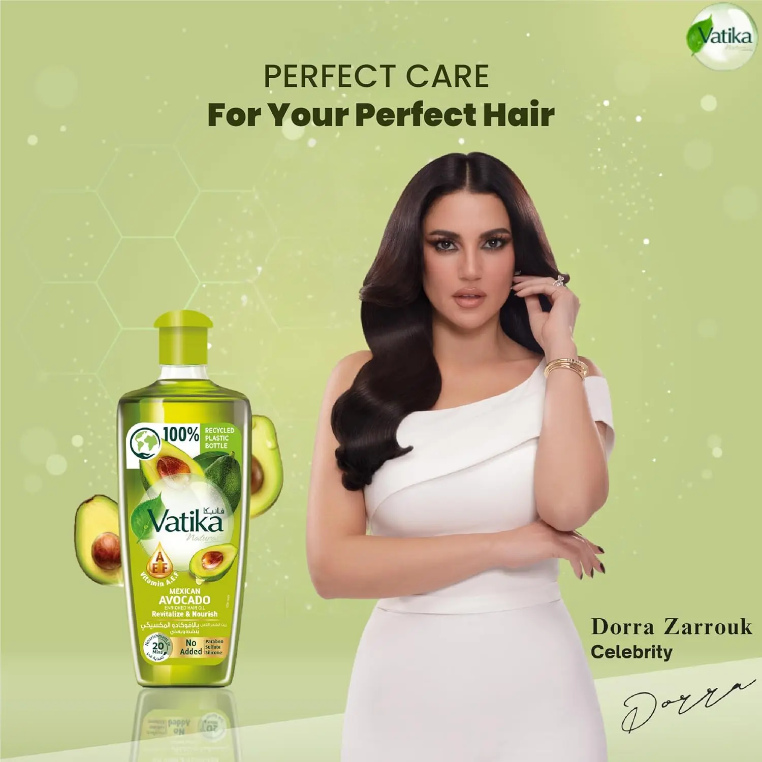 Vatika Naturals Mexican Avocado hair oil nourishes and strengthens hair with vitamins A, E, and F, promoting shine and reducing breakage.