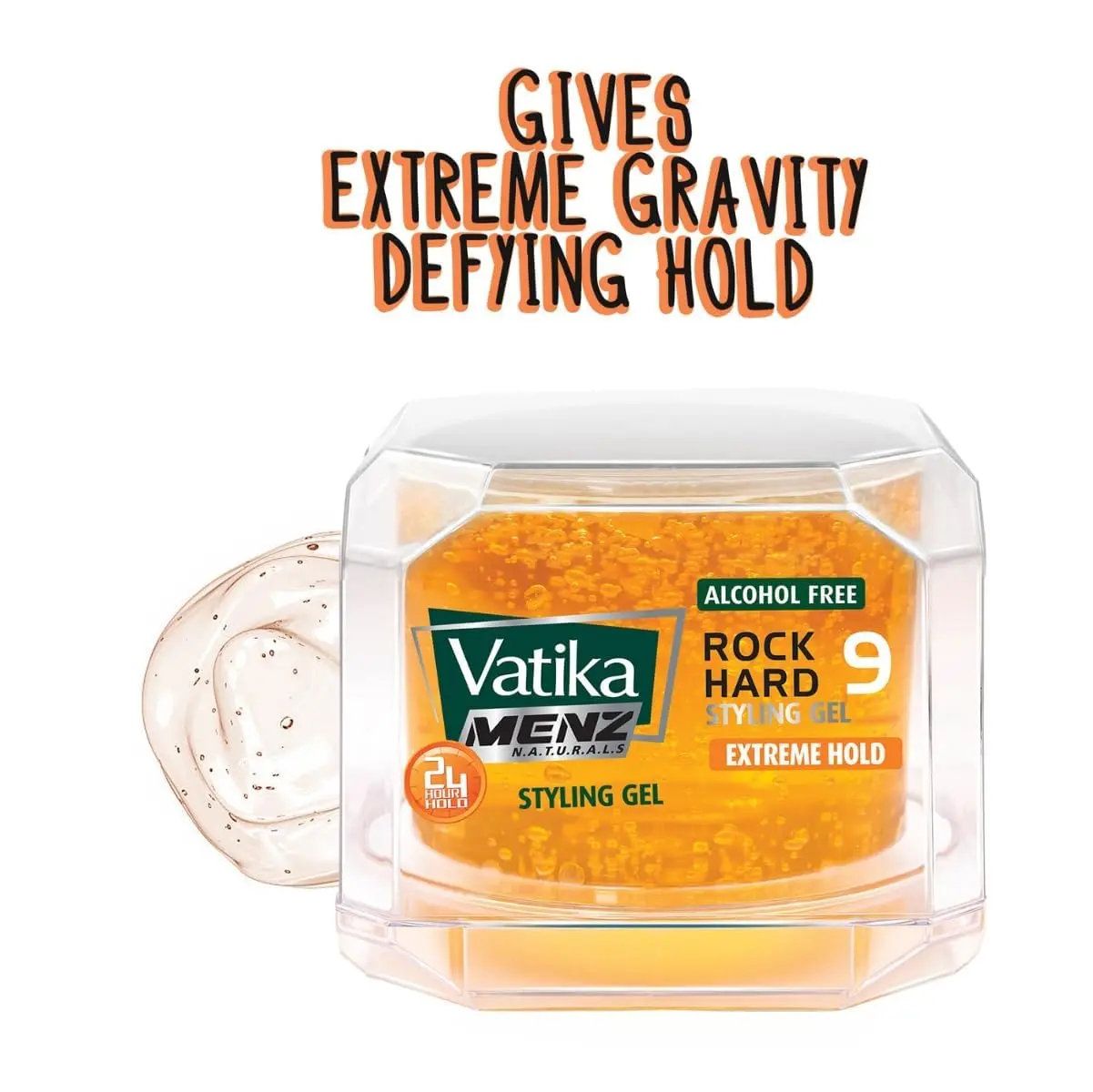 Vatika Naturals Menz Extreme Hold Styling Gel provides intense nourishment and a rock-hard, long-lasting hold for your hair without alcohol, leaving no residue.