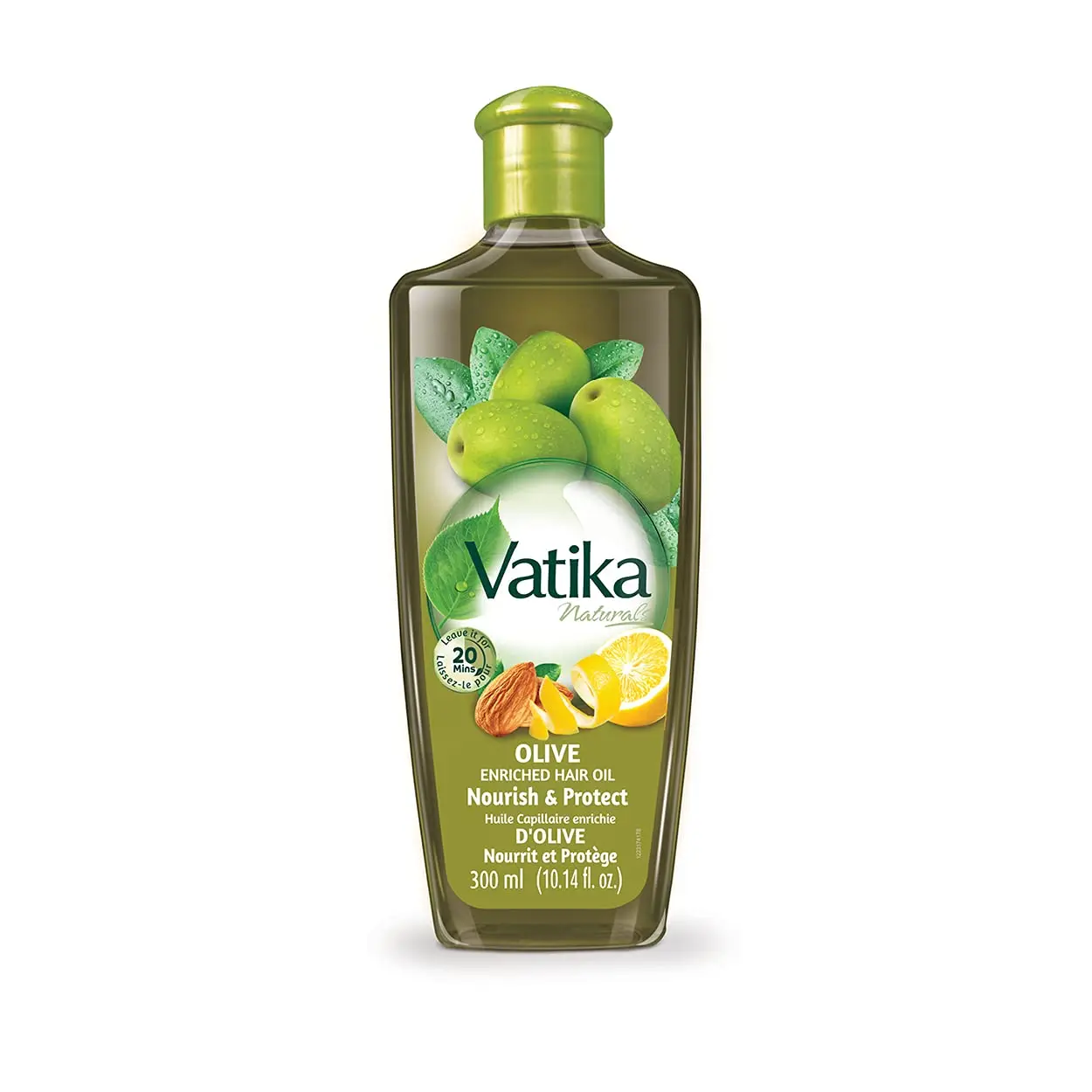 Vatika Naturals Olive Enriched Hair Oil, infused with almond and lemon extracts and vitamins, provides complete nourishment for healthy and beautiful hair.