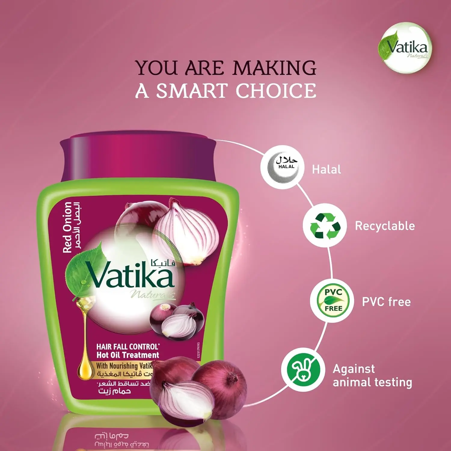 Vatika Naturals onion hot oil treatment for deep scalp nourishment promotes thicker, stronger, and healthier hair.