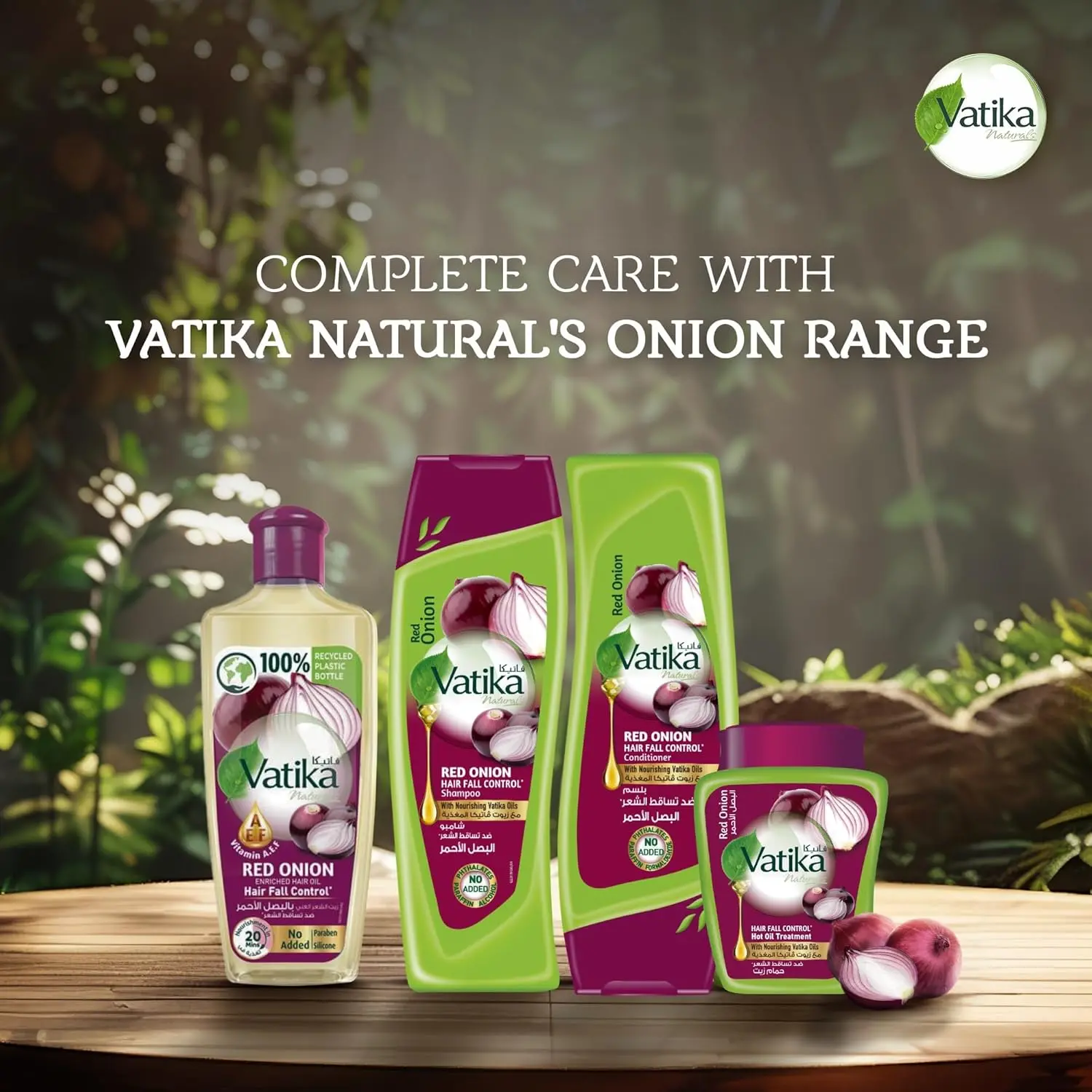 Vatika Naturals onion hot oil treatment for deep scalp nourishment promotes thicker, stronger, and healthier hair.