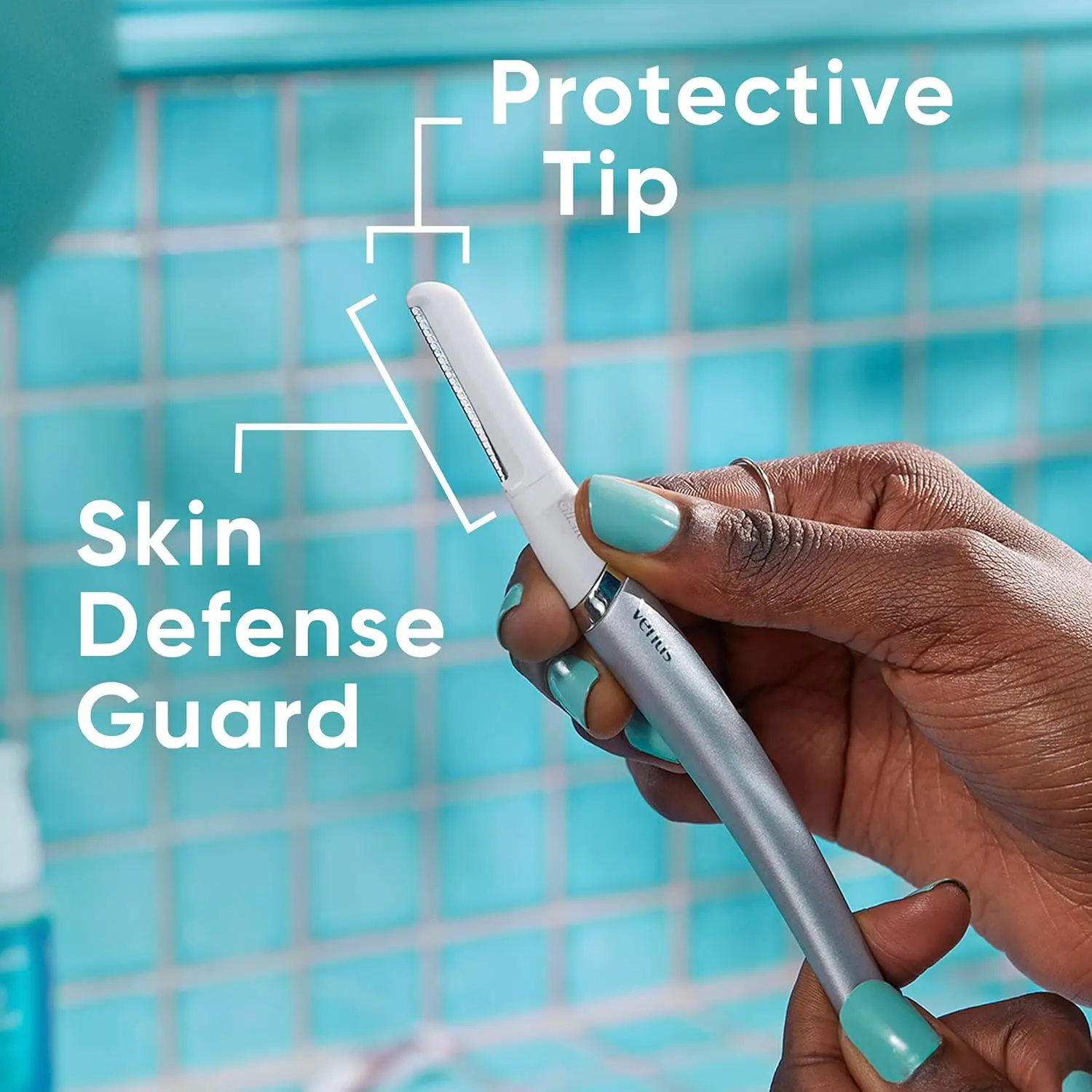 Four Venus facial razor dermaplaning blade refills that exfoliate and remove facial hair for smoother, glowing skin.