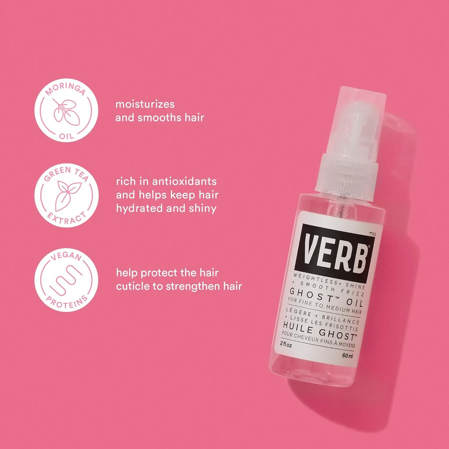 The VERB hair trial kit includes six pieces with Ghost Oil and top stylers for volume, moisture, frizz control, and heat protection.