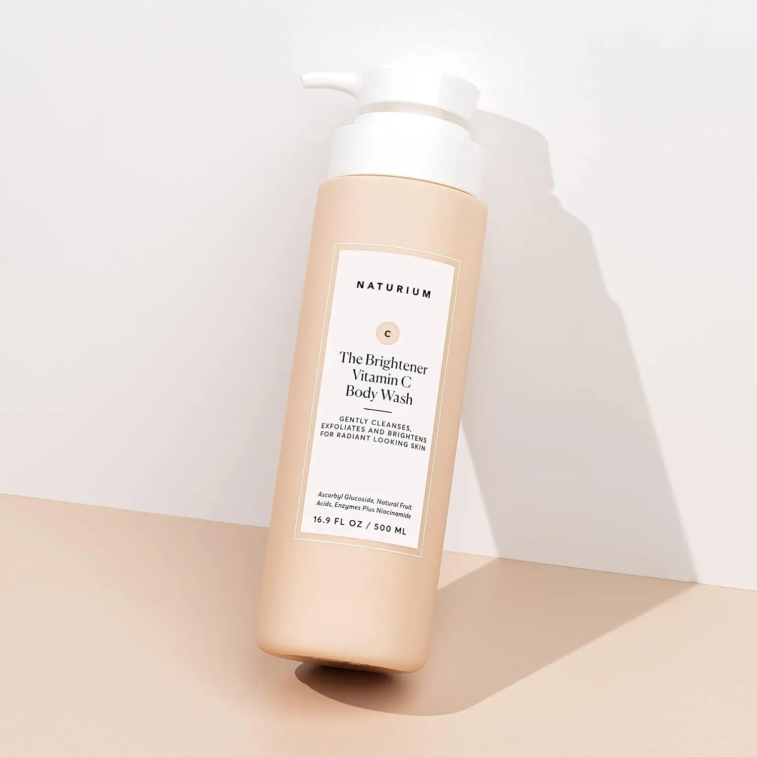 Naturium Vitamin C body wash gently cleanses, smooths, and brightens skin revealing a more radiant and healthy appearance.