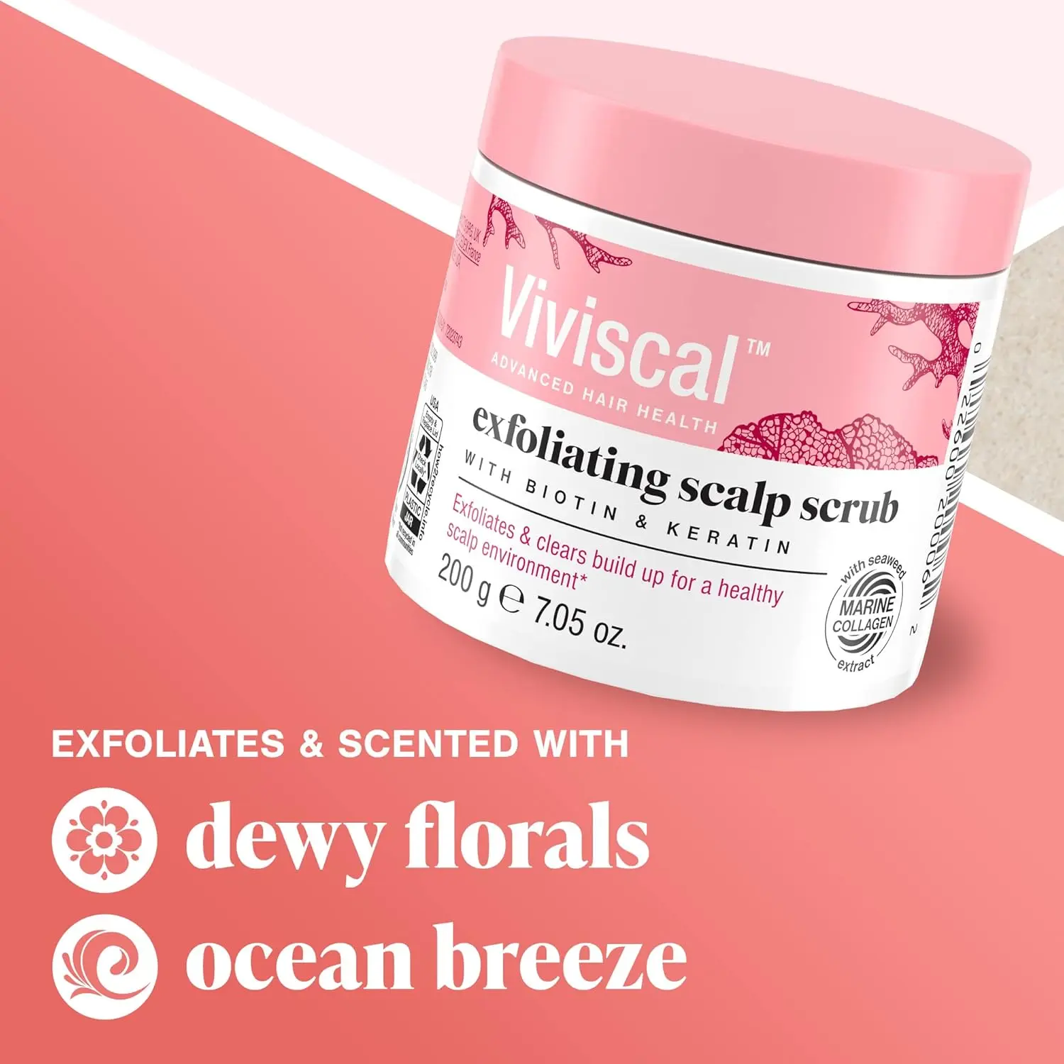 Viviscal exfoliating scalp scrub promotes healthier hair growth with biotin and keratin.