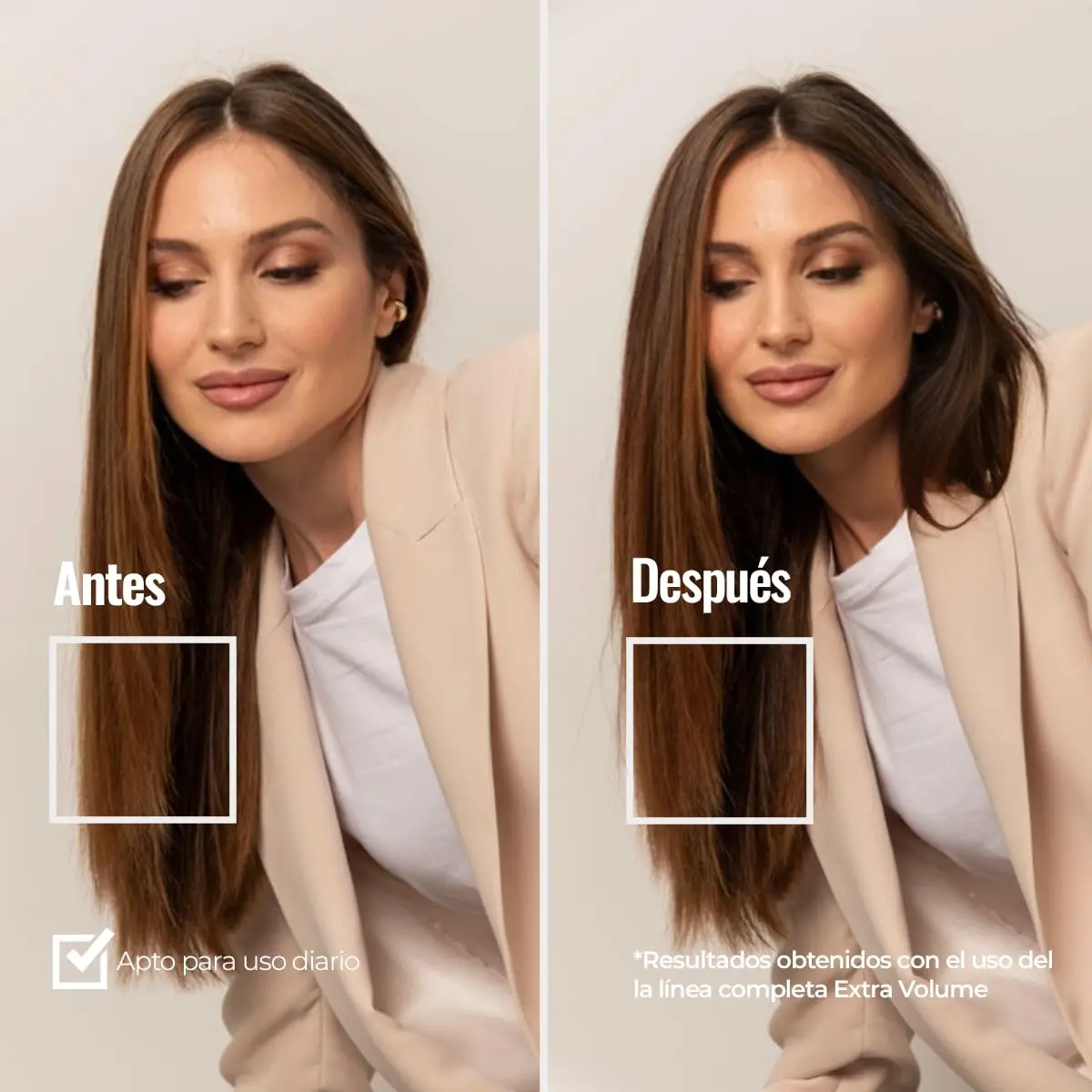 Abril et nature volume routine pack for fine hair including shampoo, mask, and leave-in spray, designed to volumize, strengthen and provide thermal protection.