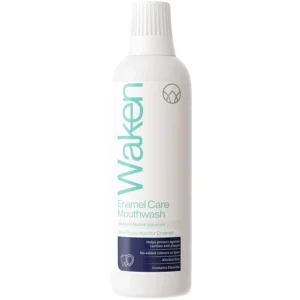 Refresh your breath and protect your teeth with Waken Spearmint Mouthwash, a vegan and alcohol-free formula made with natural spearmint flavor and added fluoride.