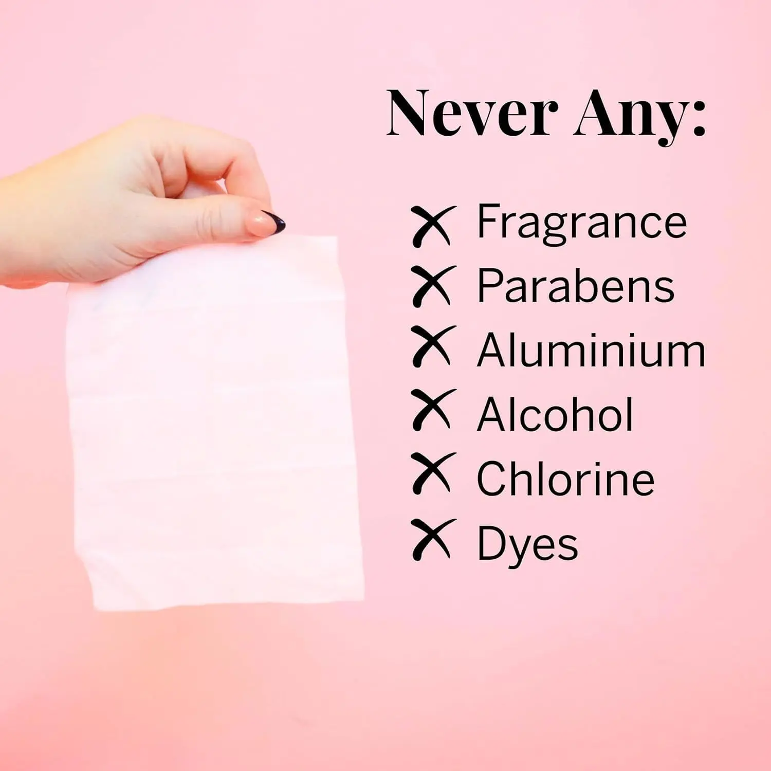 Individually wrapped water wipes made with 99.8% water and gentle cleansers, perfect for a fresh and sanitized clean.