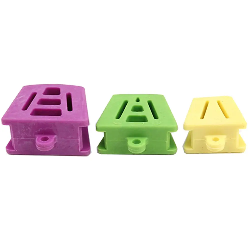 A pack of six latex-free, autoclavable Wecando silicone mouth prop bite blocks for dental oral use and cheek retraction.