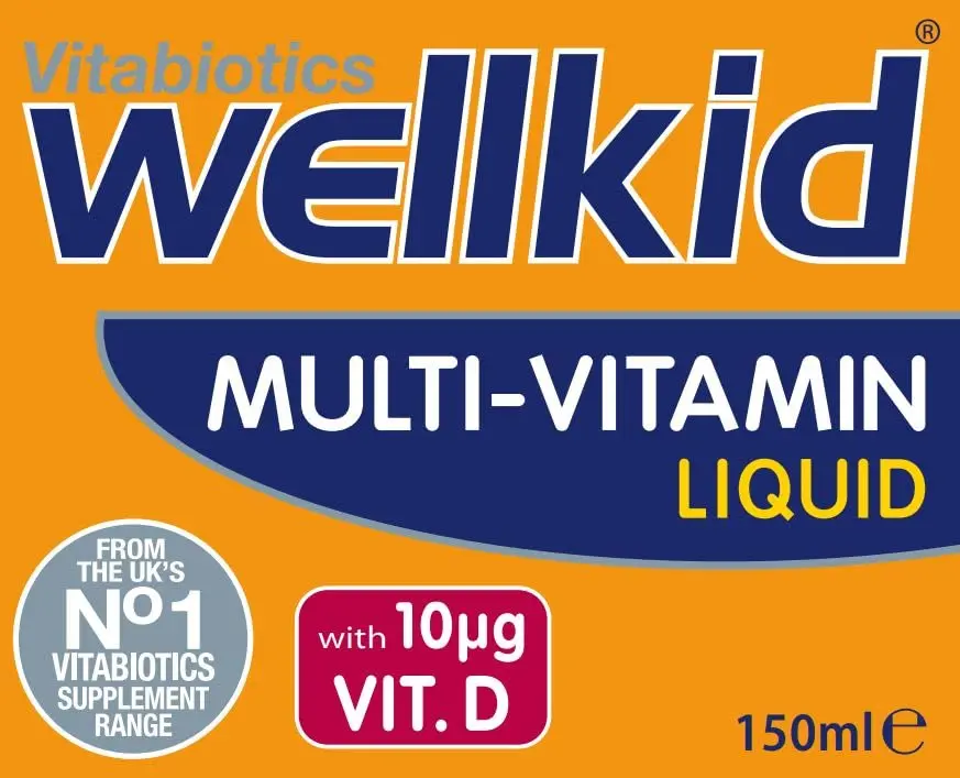 Wellkid multivitamin liquid provides essential vitamins and minerals for babies and infants, formulated with GMP standards and free from artificial additives.