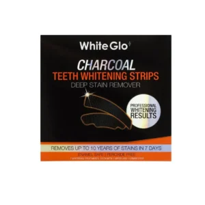 White Glo charcoal teeth whitening strips effectively remove coffee, wine, and smoking stains, revealing a noticeably whiter smile in just 7 days with comfortable, non-slip strips perfect for sensitive teeth.
