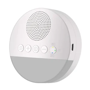 This white noise machine features six soothing sounds, including rain, forest, and ocean waves, to promote relaxation and better sleep for all ages.
