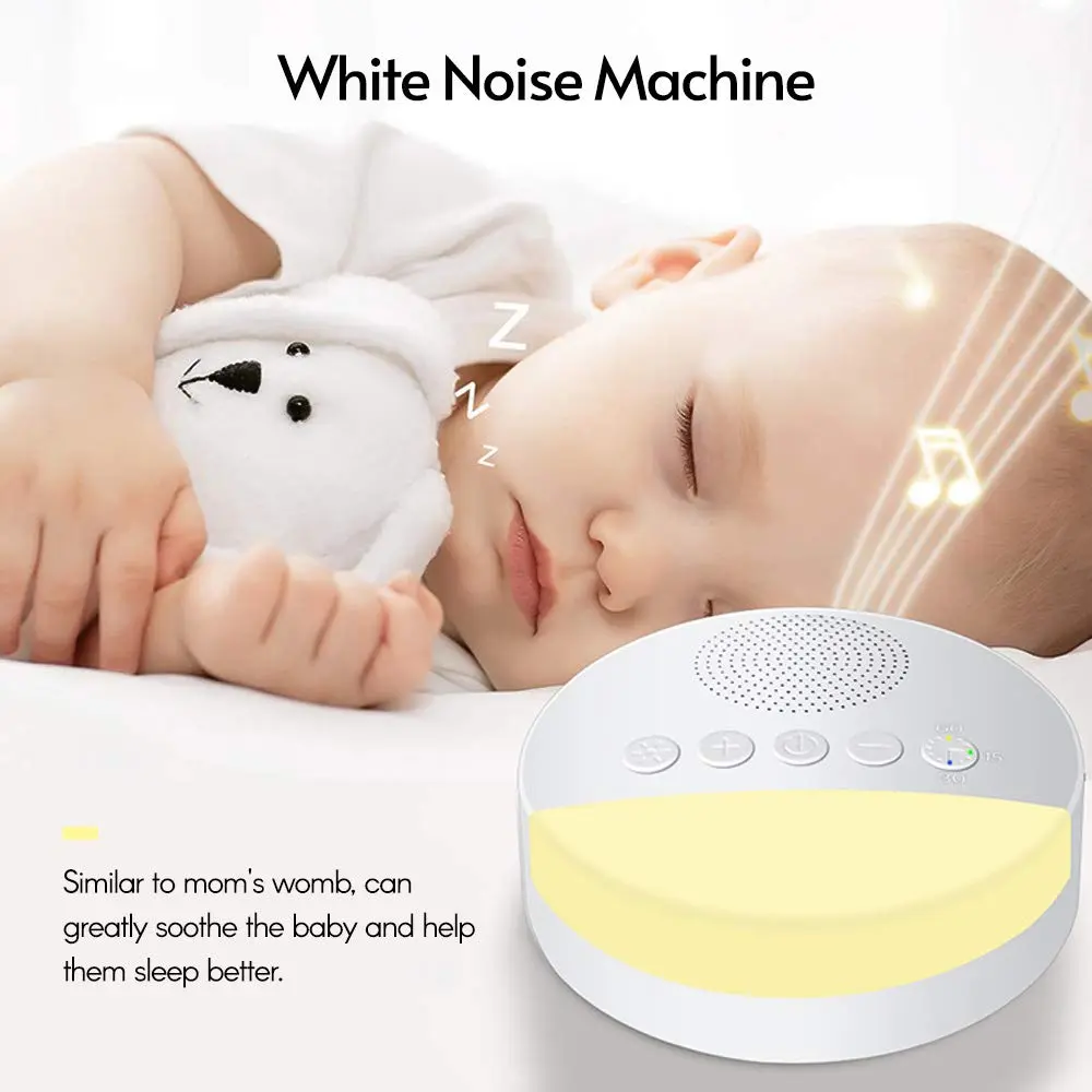 This white noise machine features six soothing sounds, including rain, forest, and ocean waves, to promote relaxation and better sleep for all ages.