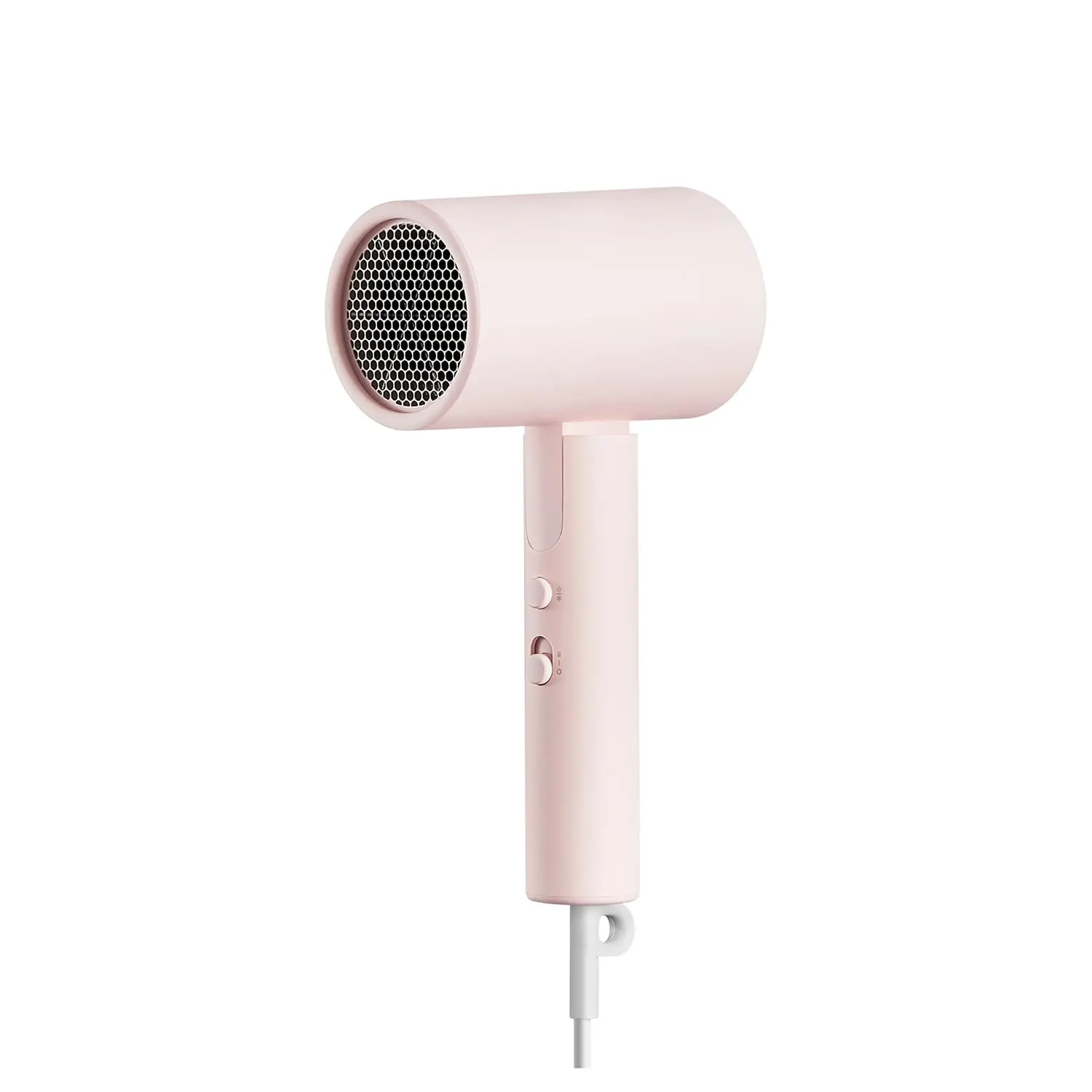 This is a compact and foldable pink Xiaomi H101 hair dryer featuring multiple airflow modes, 50 million negative ions for healthy hair, and dual overheat protection.